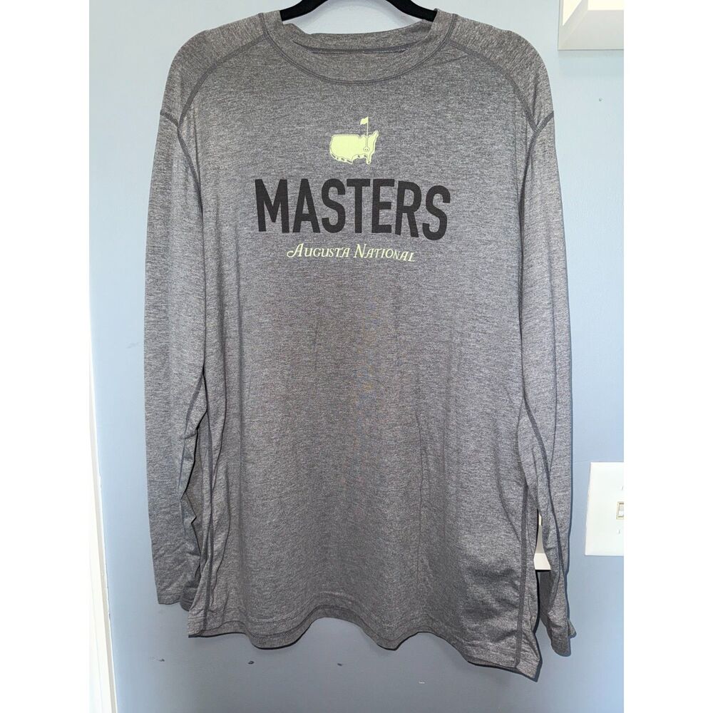 Masters Tech Active Augusta National Grey Long Sleeve Shirt | Size XL | Golf